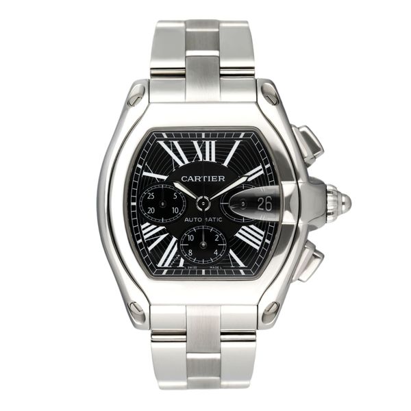 Cartier Roadster - Black Roman Numeral Dial & Bracelet Strap